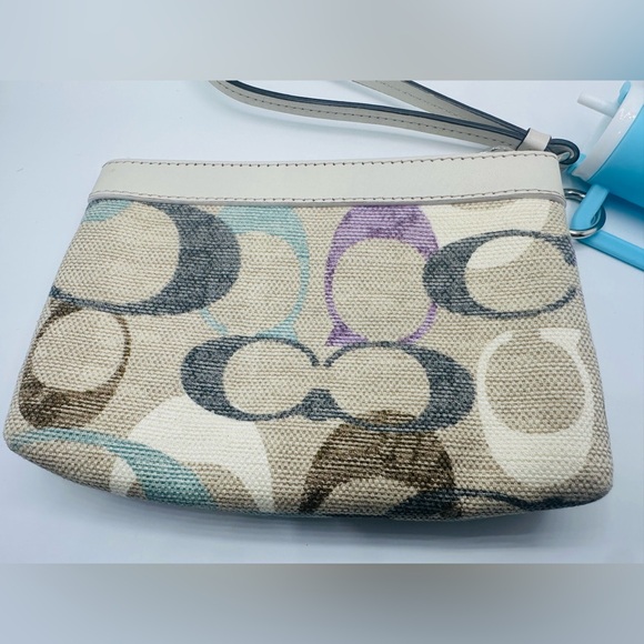 Coach Canvas Wristlet with Tumbler Bag Charm - Picture 2 of 9